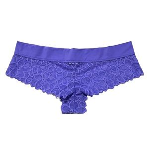 VS PINK 2016 Vintage Extra Low Rise Cheekster Semi-sheer Mesh Floral Print Panty